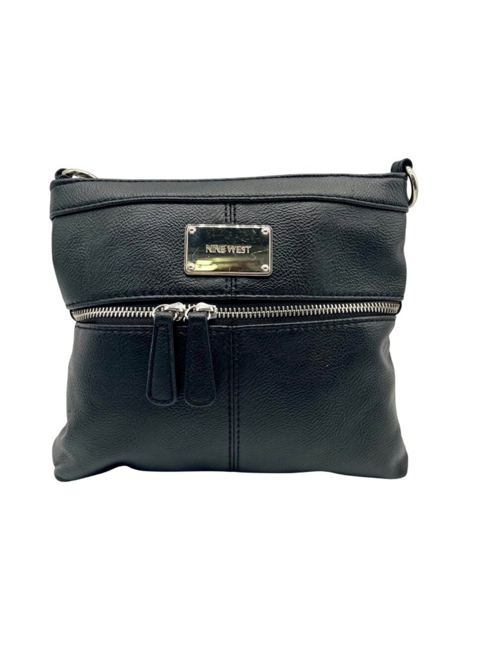 Nine West Black Faux Leather Crossbody Bag